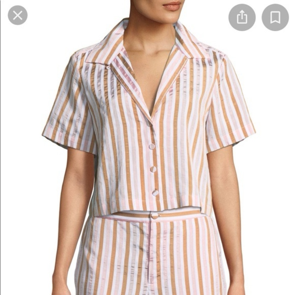FRAME seersucker striped two piece set XL